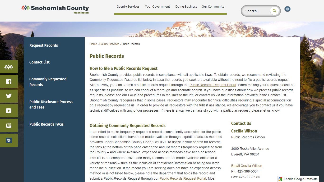 Public Records | Snohomish County, WA - Official Website