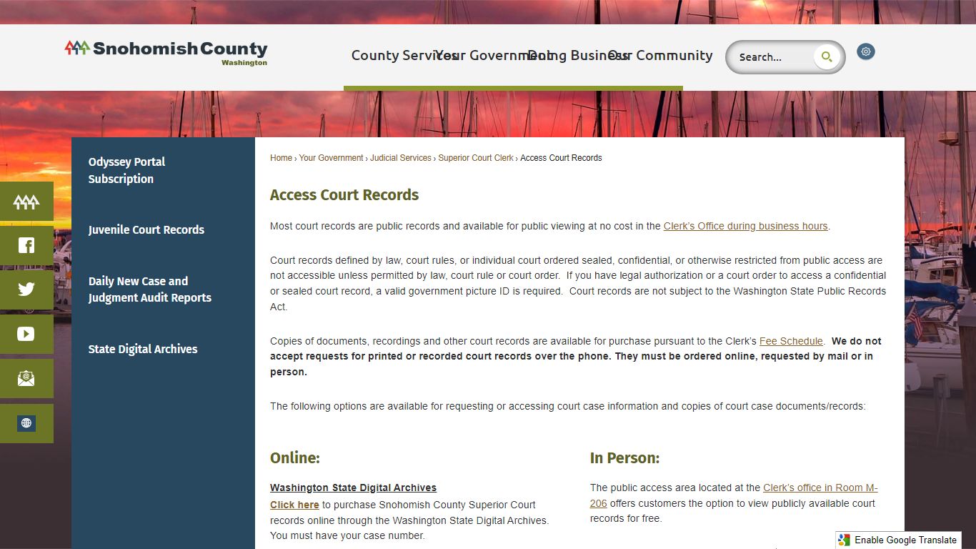 Access Court Records | Snohomish County, WA - Official Website