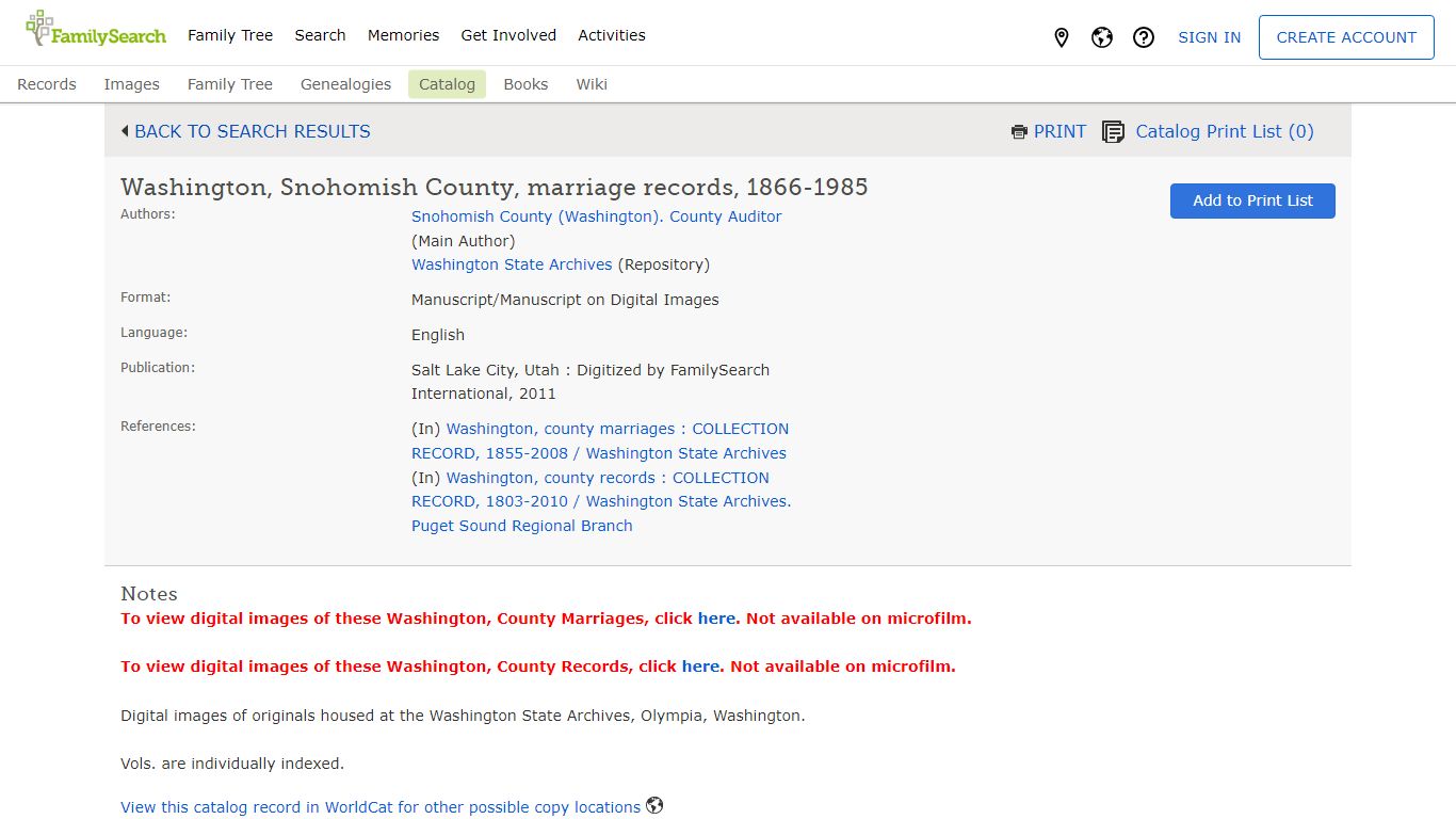 Washington, Snohomish County, marriage records, 1866-1985 - FamilySearch